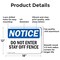 Signmission Do Not Enter Stay Off Fence OSHA Notice Sign, Aluminum, 18in W x 12in L, 2PK OS-2PACK-NS-A-1218-L-11221 - alternate 6